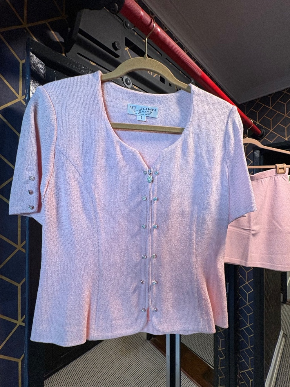 St. John Pink Two-Piece Set